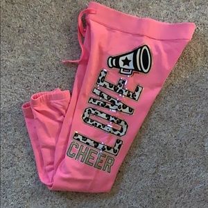 Justice Cheer sweatpants NWOT sz 10 pink leopard